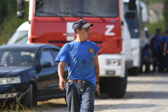 Russia Crimea Wildfire