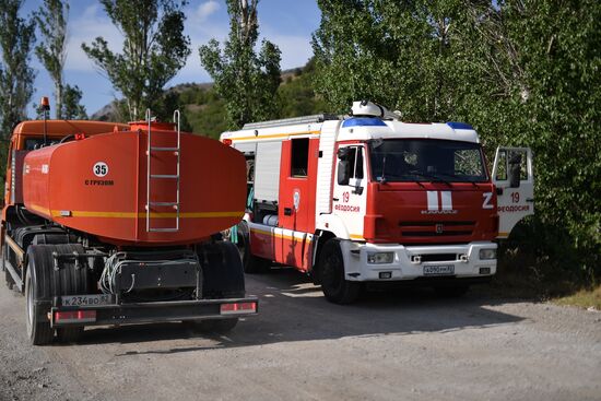 Russia Crimea Wildfire