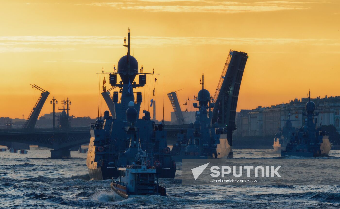 Russia Navy Day Preparations