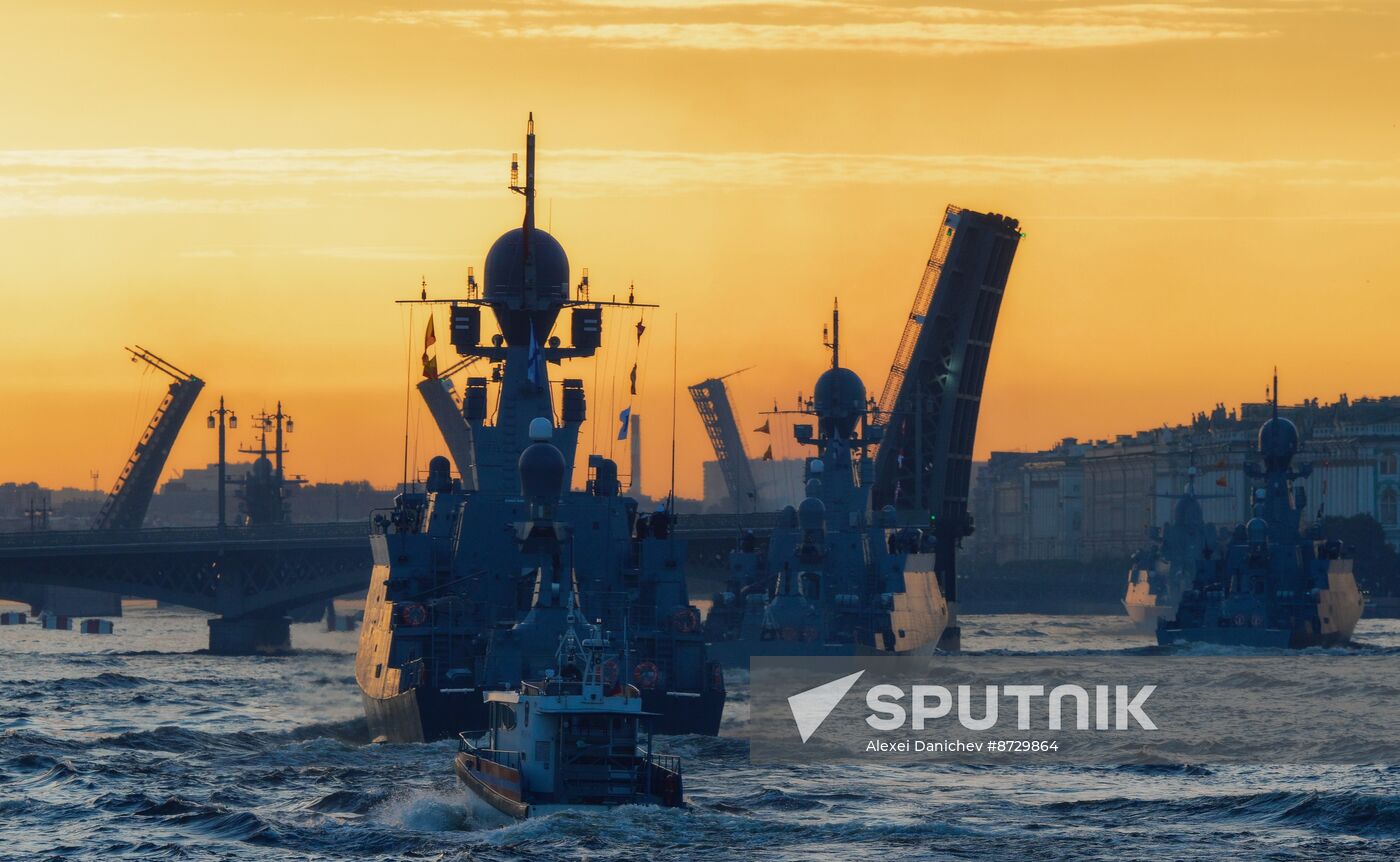 Russia Navy Day Preparations