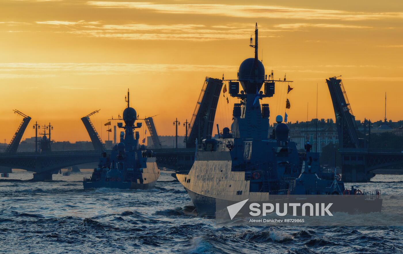 Russia Navy Day Preparations