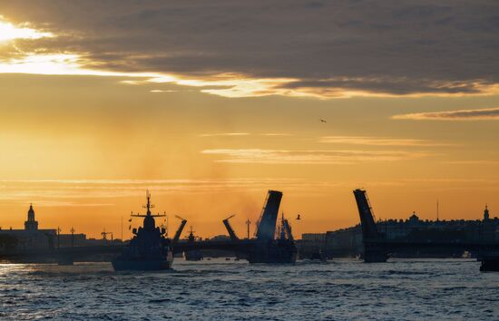 Russia Navy Day Preparations