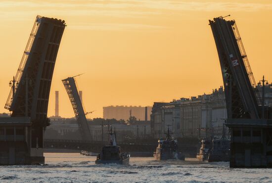 Russia Navy Day Preparations