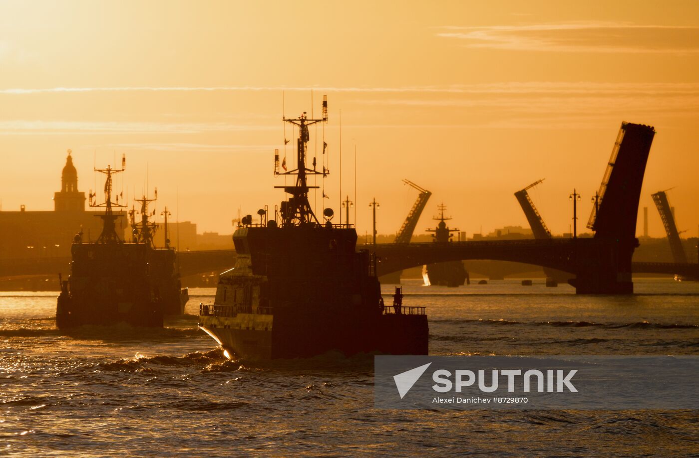 Russia Navy Day Preparations