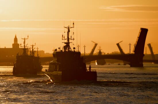 Russia Navy Day Preparations