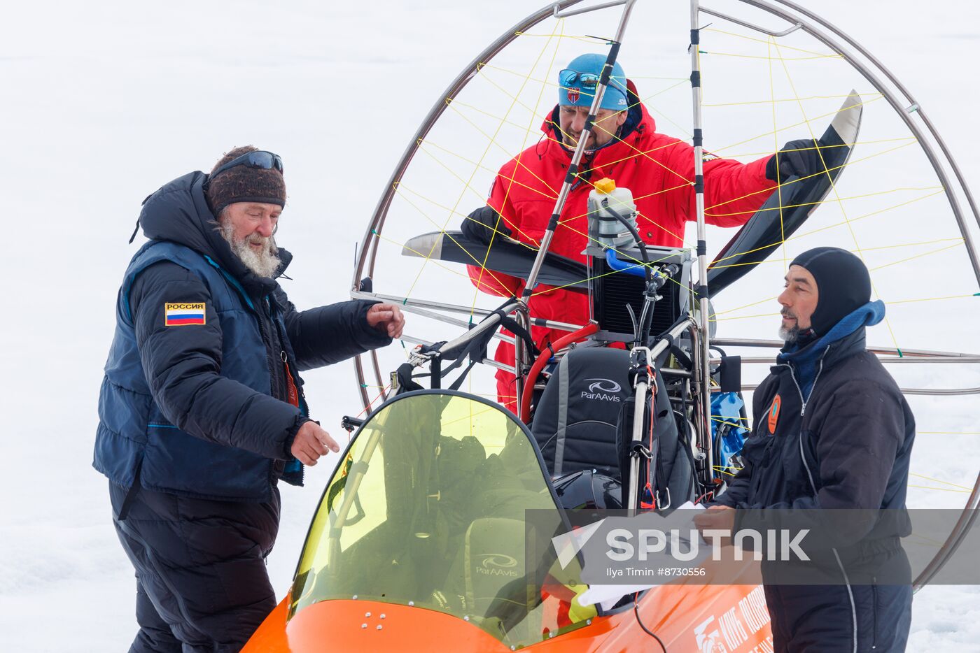 Russia North Pole Paraglider Flight