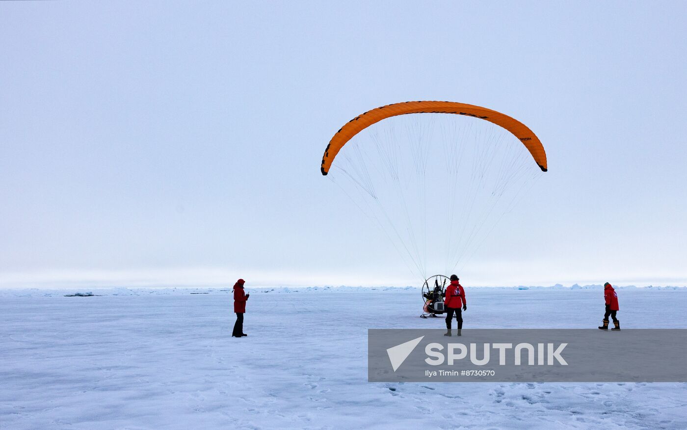 Russia North Pole Paraglider Flight