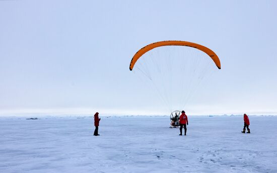 Russia North Pole Paraglider Flight