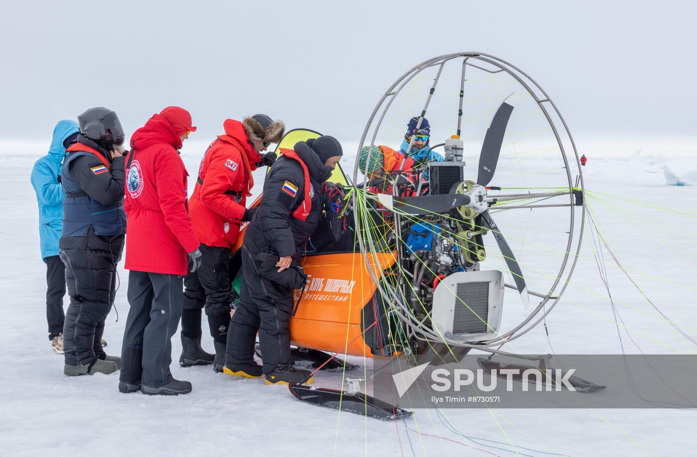 Russia North Pole Paraglider Flight