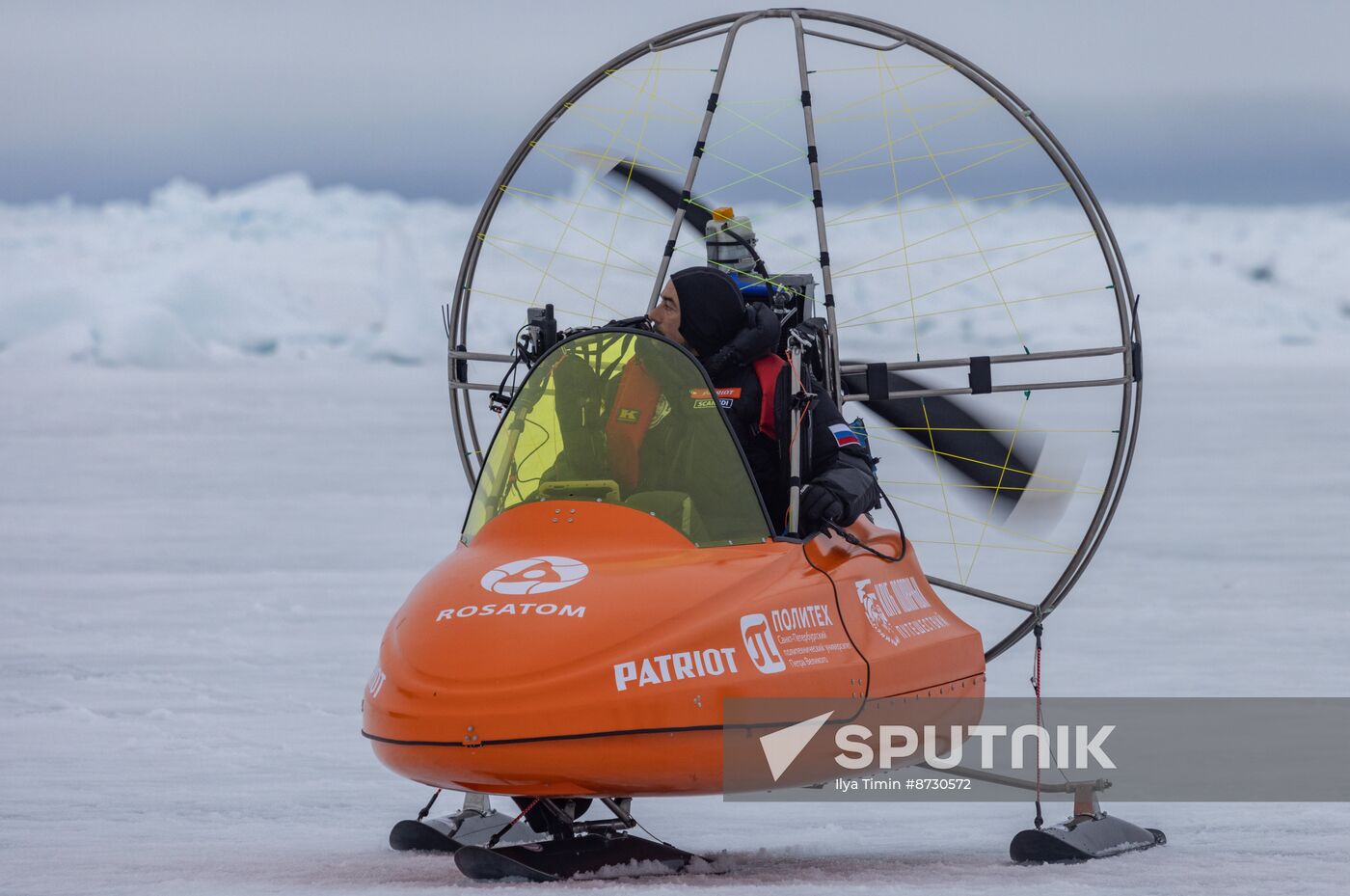 Russia North Pole Paraglider Flight