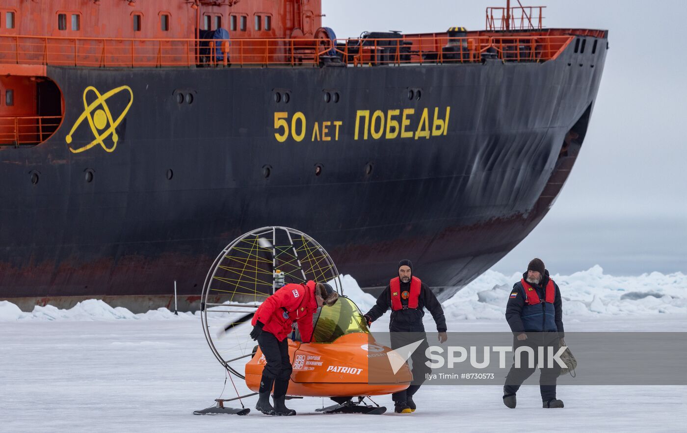 Russia North Pole Paraglider Flight