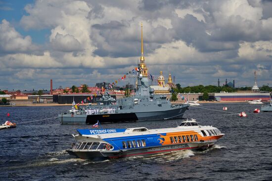 Russia Navy Day Preparations