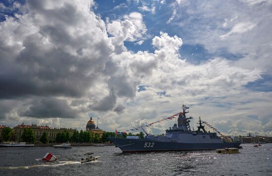 Russia Navy Day Preparations