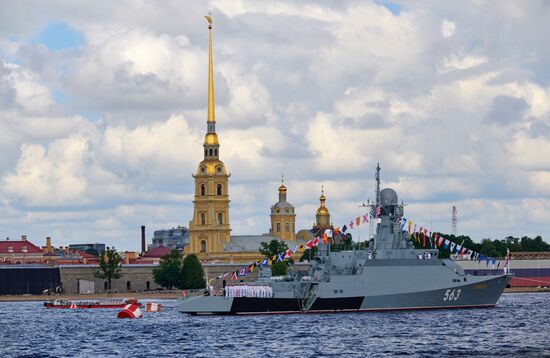 Russia Navy Day Preparations