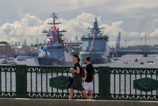 Russia Navy Day Preparations