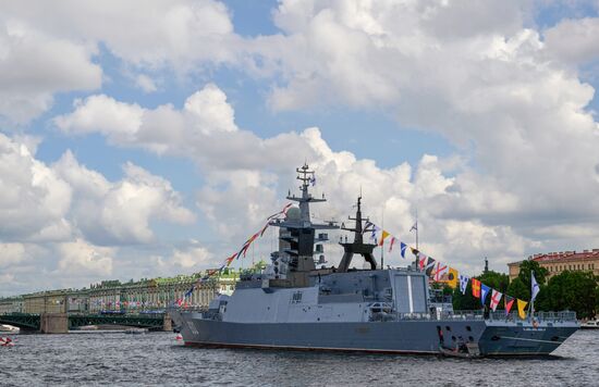 Russia Navy Day Preparations