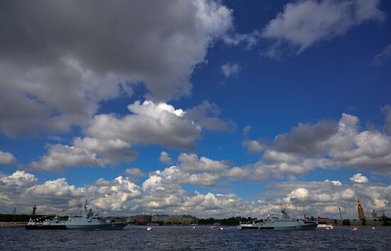 Russia Navy Day Preparations