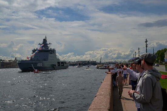 Russia Navy Day Preparations