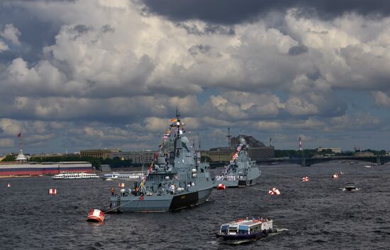 Russia Navy Day Preparations
