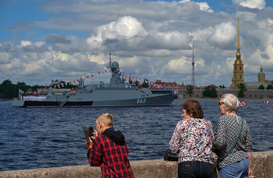 Russia Navy Day Preparations