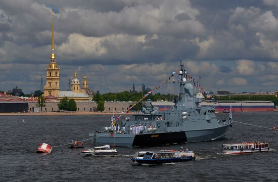 Russia Navy Day Preparations