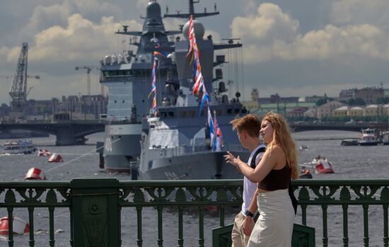 Russia Navy Day Preparations