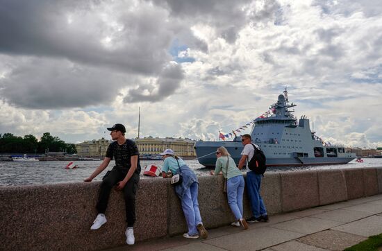 Russia Navy Day Preparations
