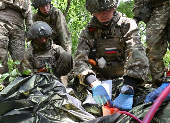 Russia Ukraine Military Operation Assault Units Tactical Medicine Training