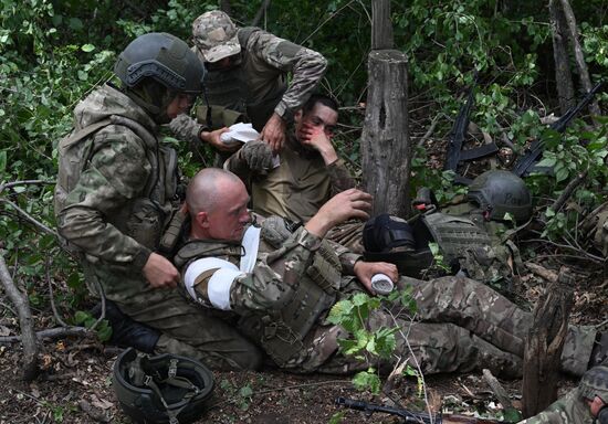 Russia Ukraine Military Operation Assault Units Tactical Medicine Training