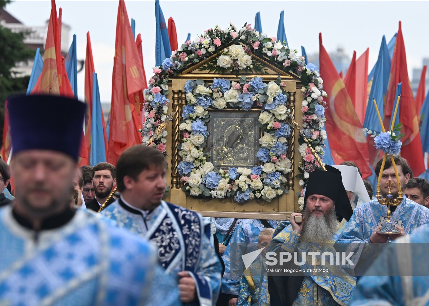 Russia Religion Our Lady of Kazan Icon Feast