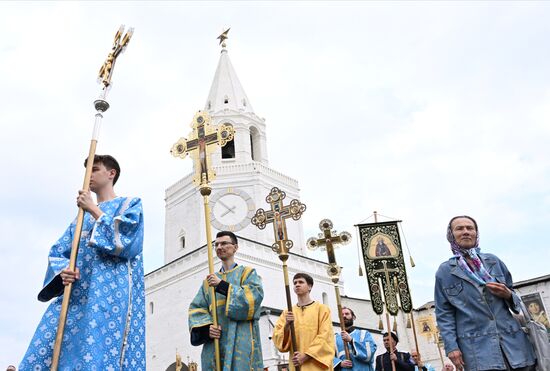 Russia Religion Our Lady of Kazan Icon Feast