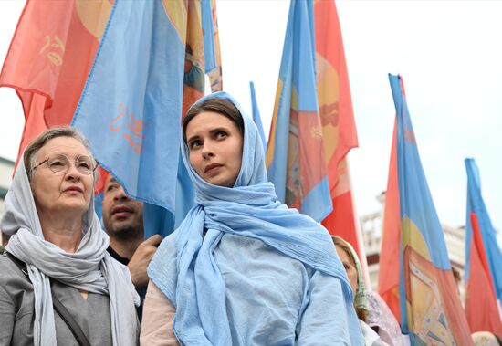 Russia Religion Our Lady of Kazan Icon Feast