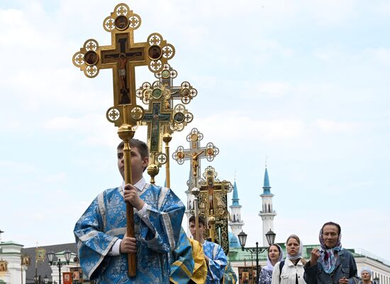 Russia Religion Our Lady of Kazan Icon Feast