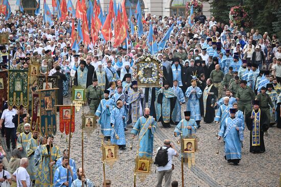 Russia Religion Our Lady of Kazan Icon Feast