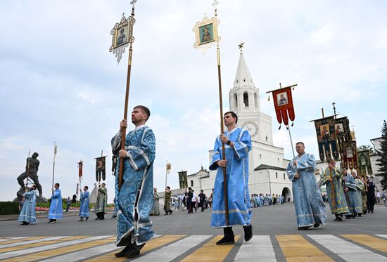 Russia Religion Our Lady of Kazan Icon Feast