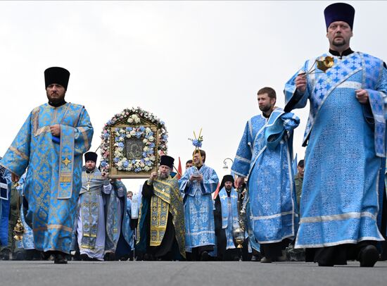 Russia Religion Our Lady of Kazan Icon Feast