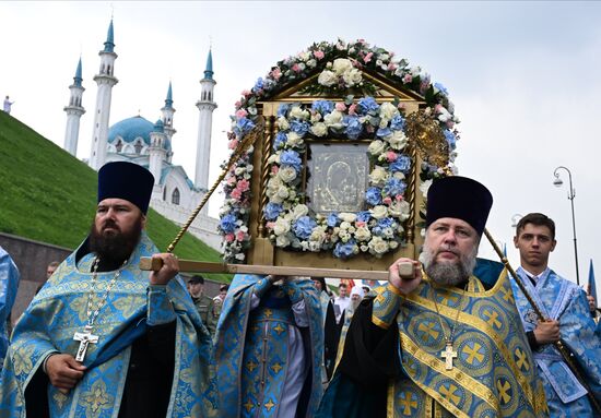 Russia Religion Our Lady of Kazan Icon Feast