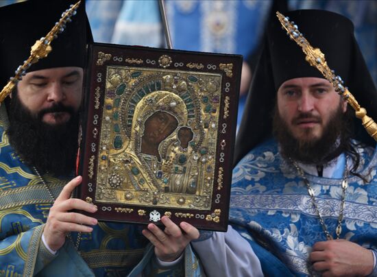 Russia Religion Our Lady of Kazan Icon Feast