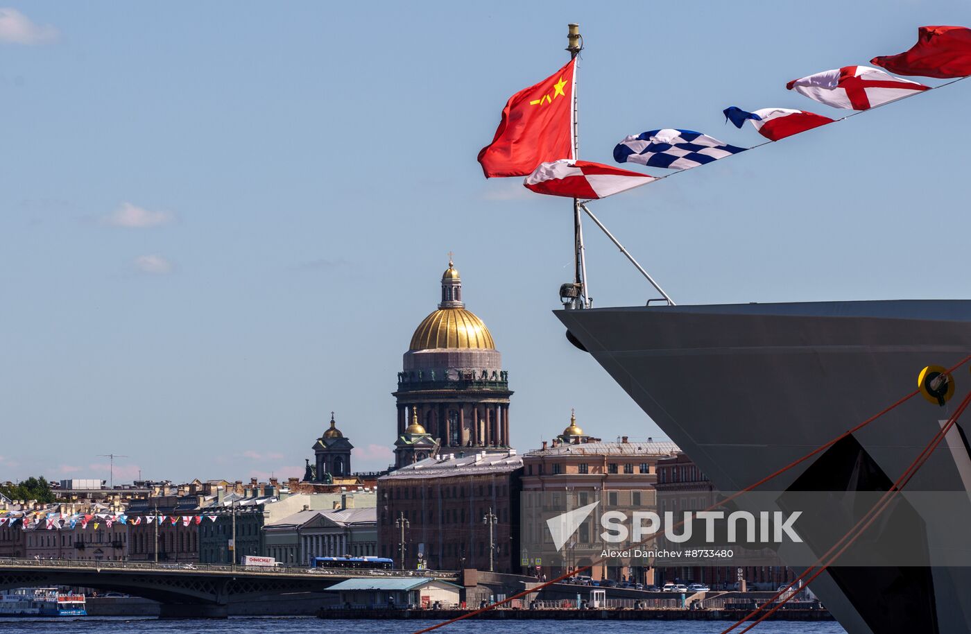 Russia China Navy Day Preparations