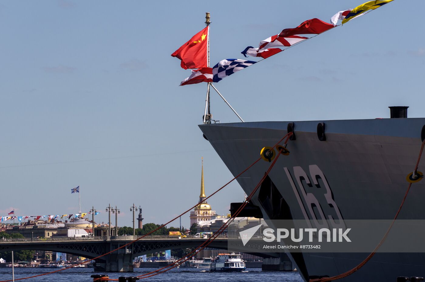 Russia China Navy Day Preparations