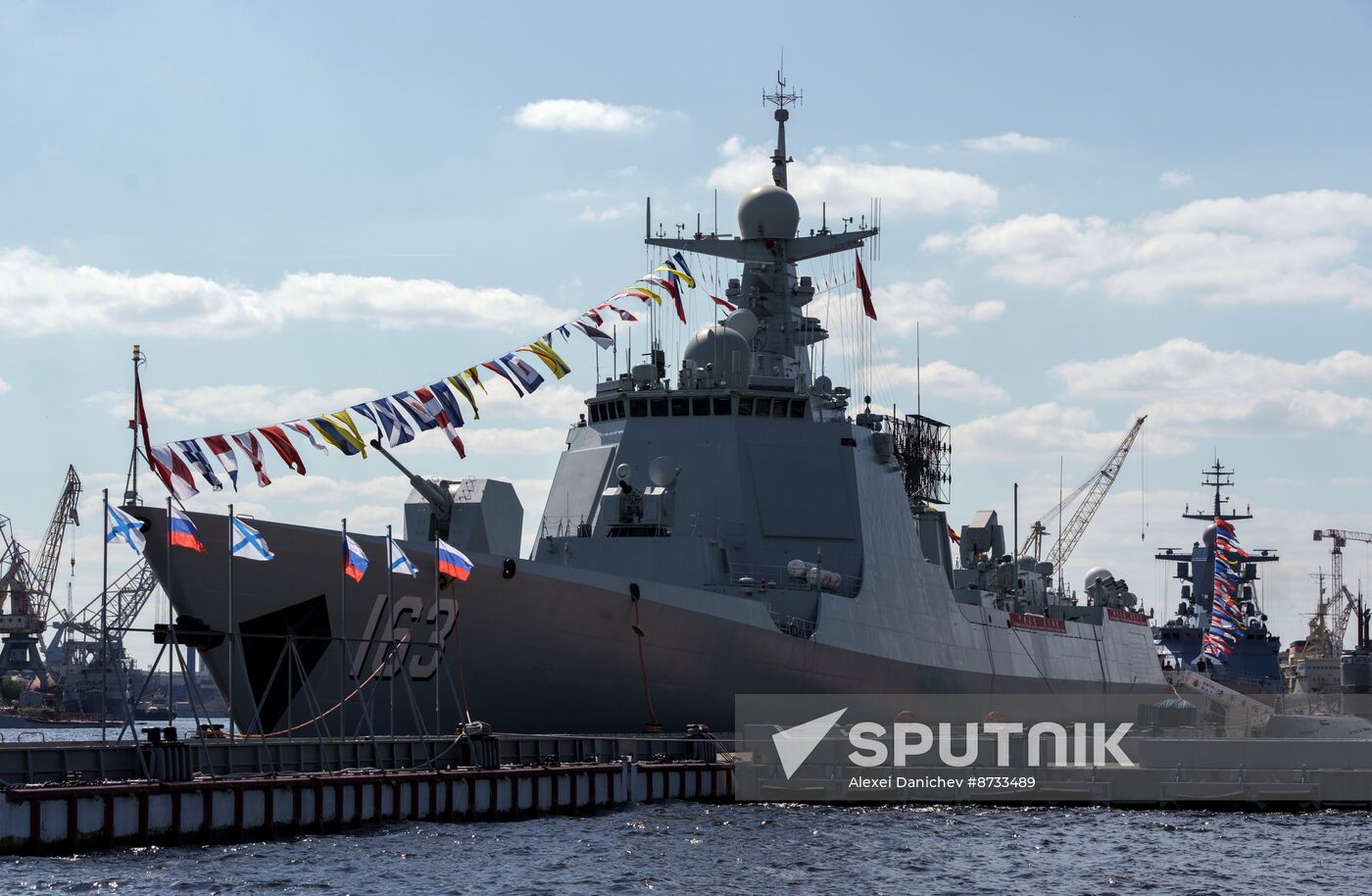 Russia China Navy Day Preparations