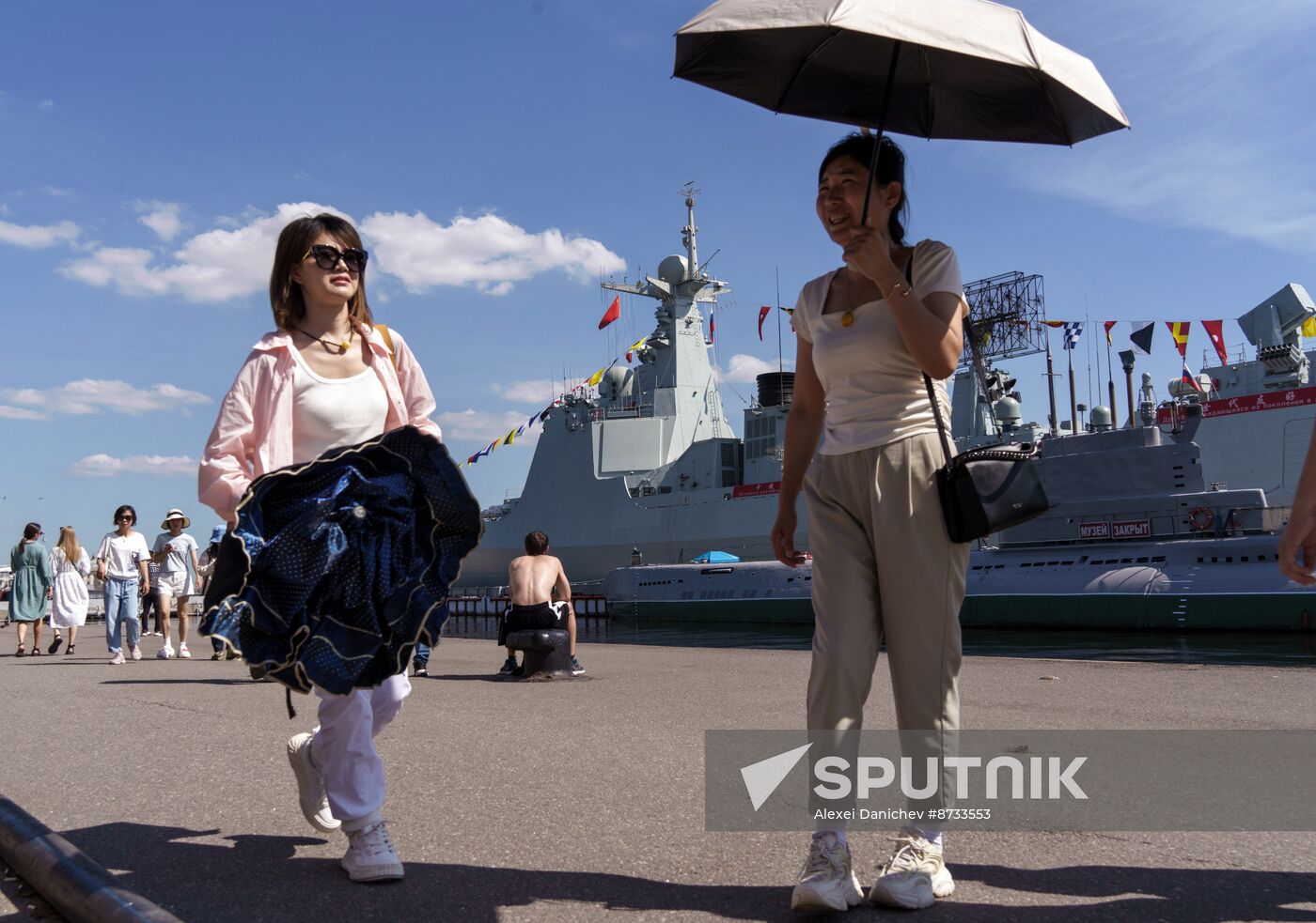 Russia China Navy Day Preparations