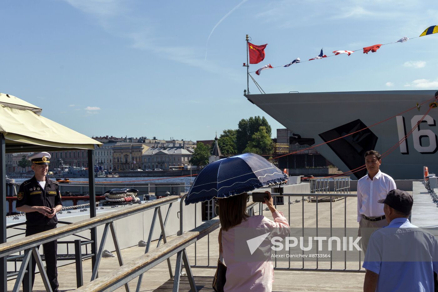 Russia China Navy Day Preparations