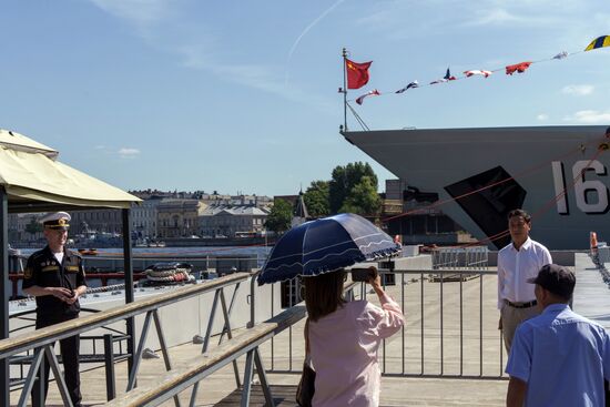 Russia China Navy Day Preparations