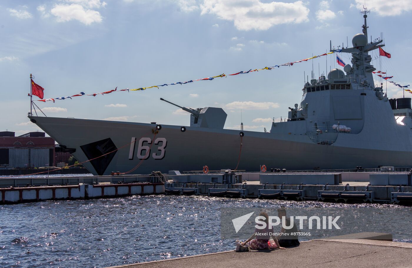 Russia China Navy Day Preparations