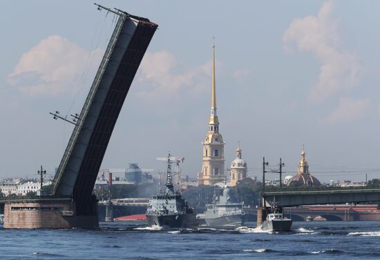 Russia Navy Day Parade Rehearsal