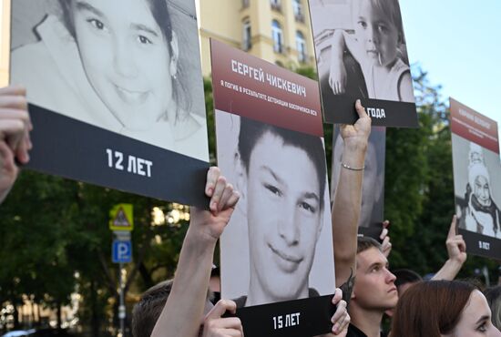 Russia Donbass War Child Victims Remembrance Day