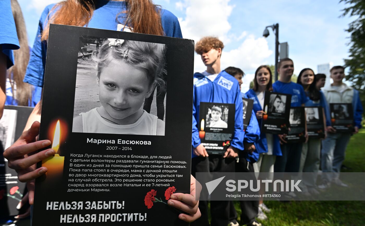 Russia Donbass War Child Victims Remembrance Day