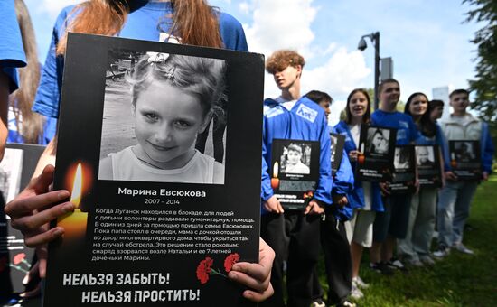 Russia Donbass War Child Victims Remembrance Day