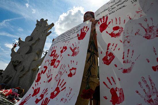 Russia Donbass War Child Victims Remembrance Day